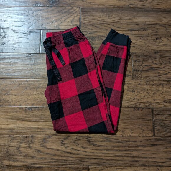 Old Navy pajama joggers pants red buffalo plaid size XS tall - Picture 2 of 12